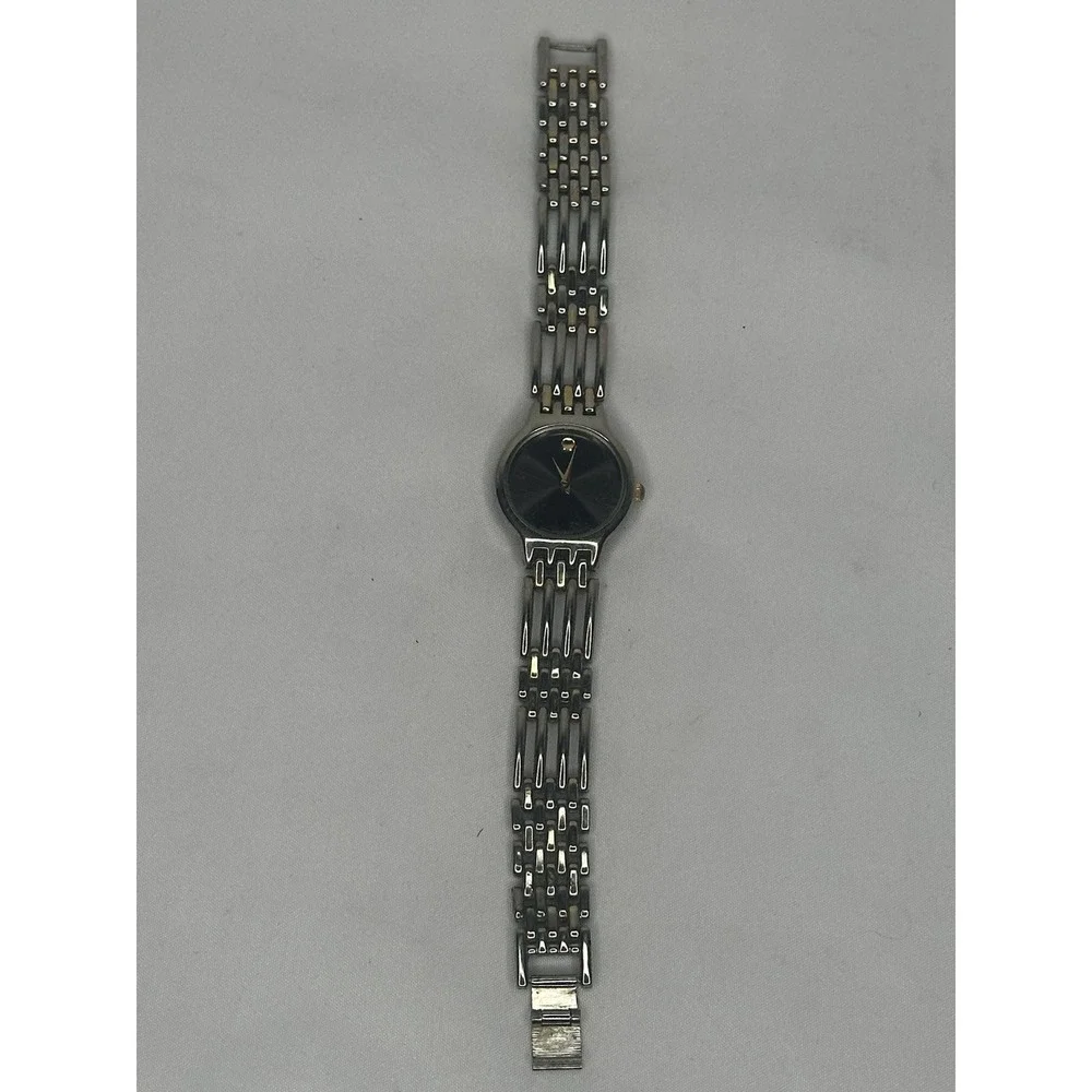 Ladies Movado Watch Esperanza silver Dial Quartz Swiss Stainless Vintage V834